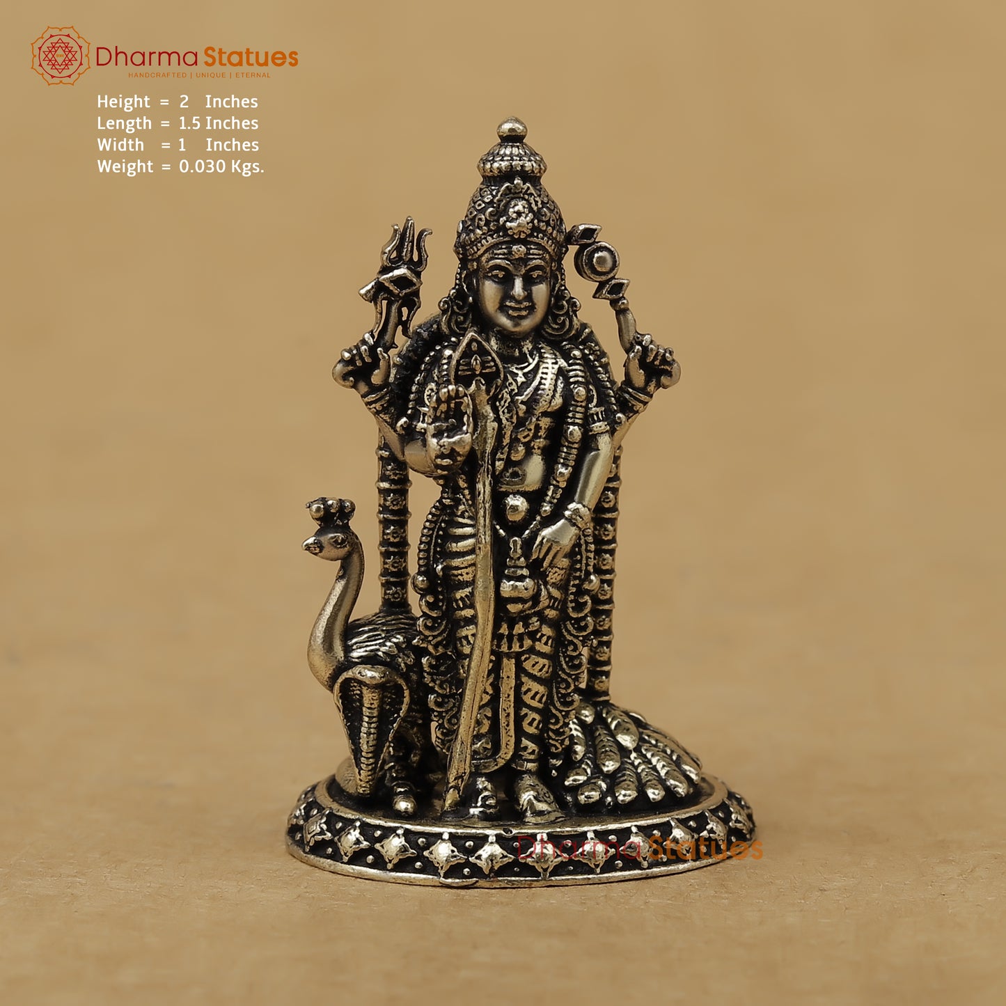 Brass Kartikeya Fine, 2"