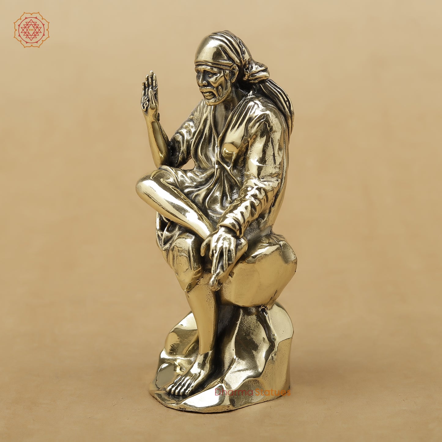 Brass Sai Baba Fine, 4"