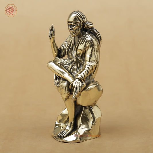 Brass Sai Baba Fine, 4"