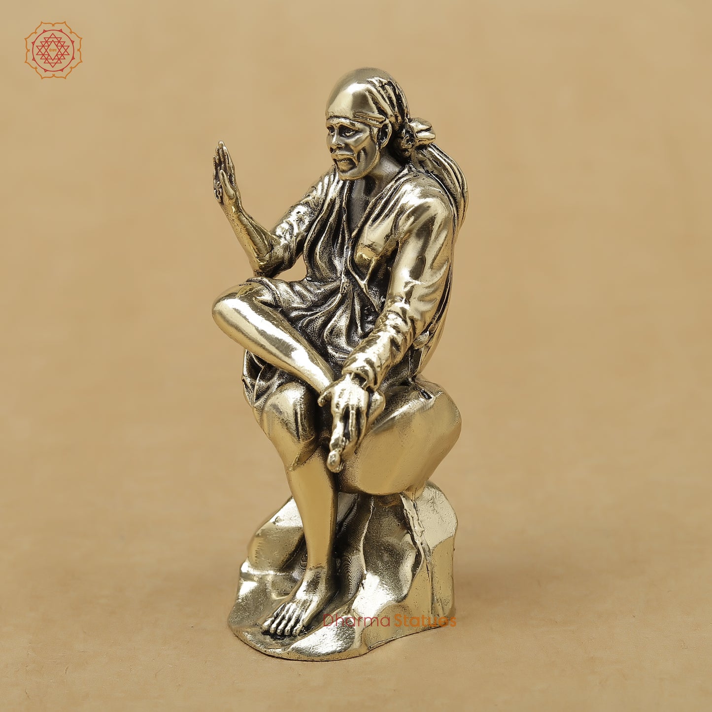 Brass Sai Baba Fine, 3"