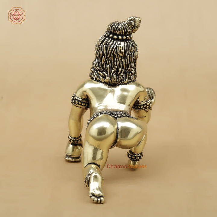 Brass Baby Krishna Fine, 5"
