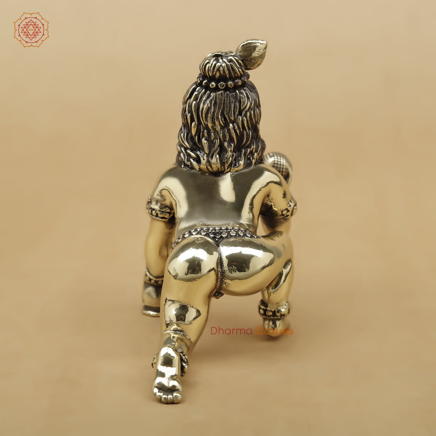Brass Baby Krishna Fine, 4"