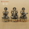 Brass Lakshmi, Ganesh & Saraswati Fine, 3.5"