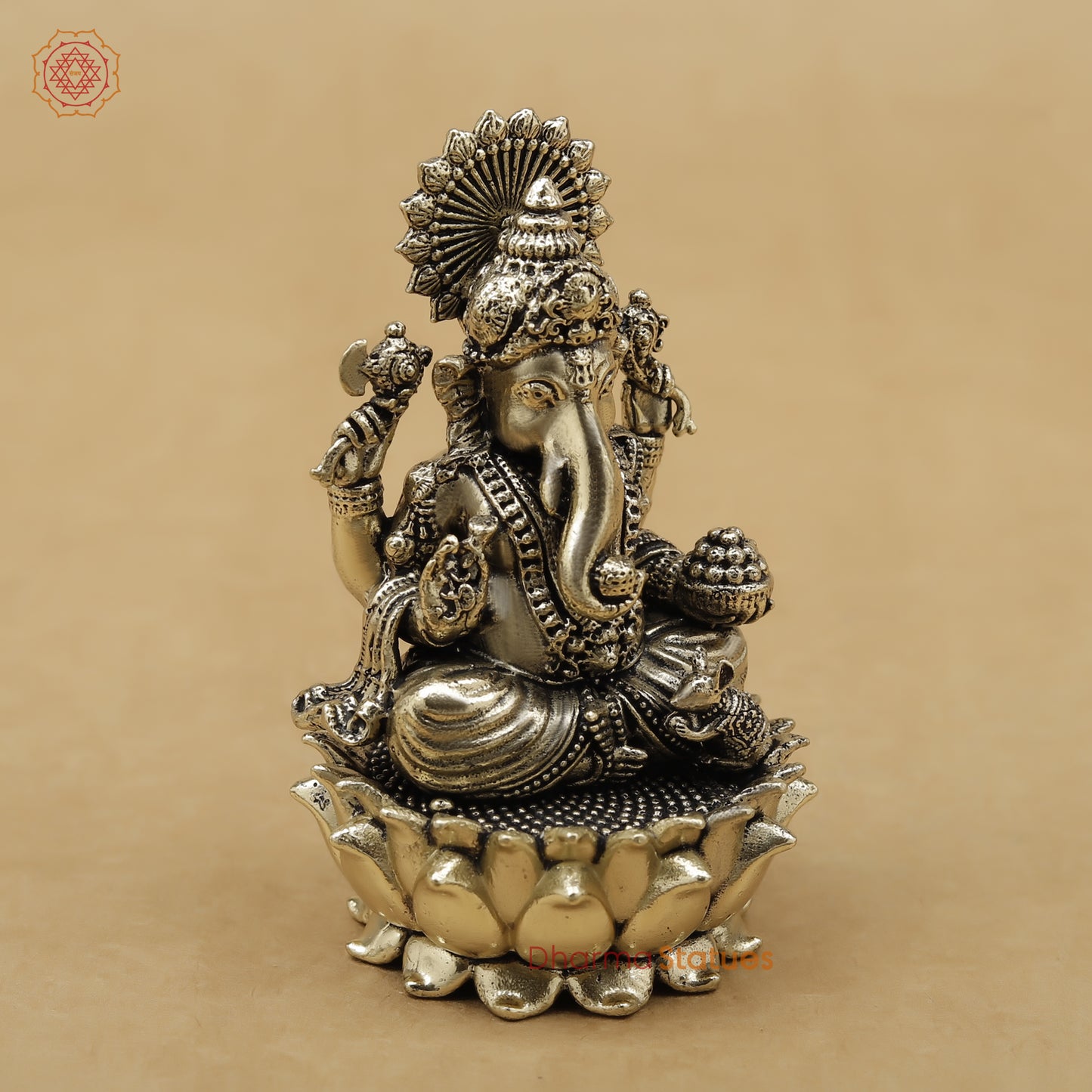Brass Ganesh Fine, 3.5"