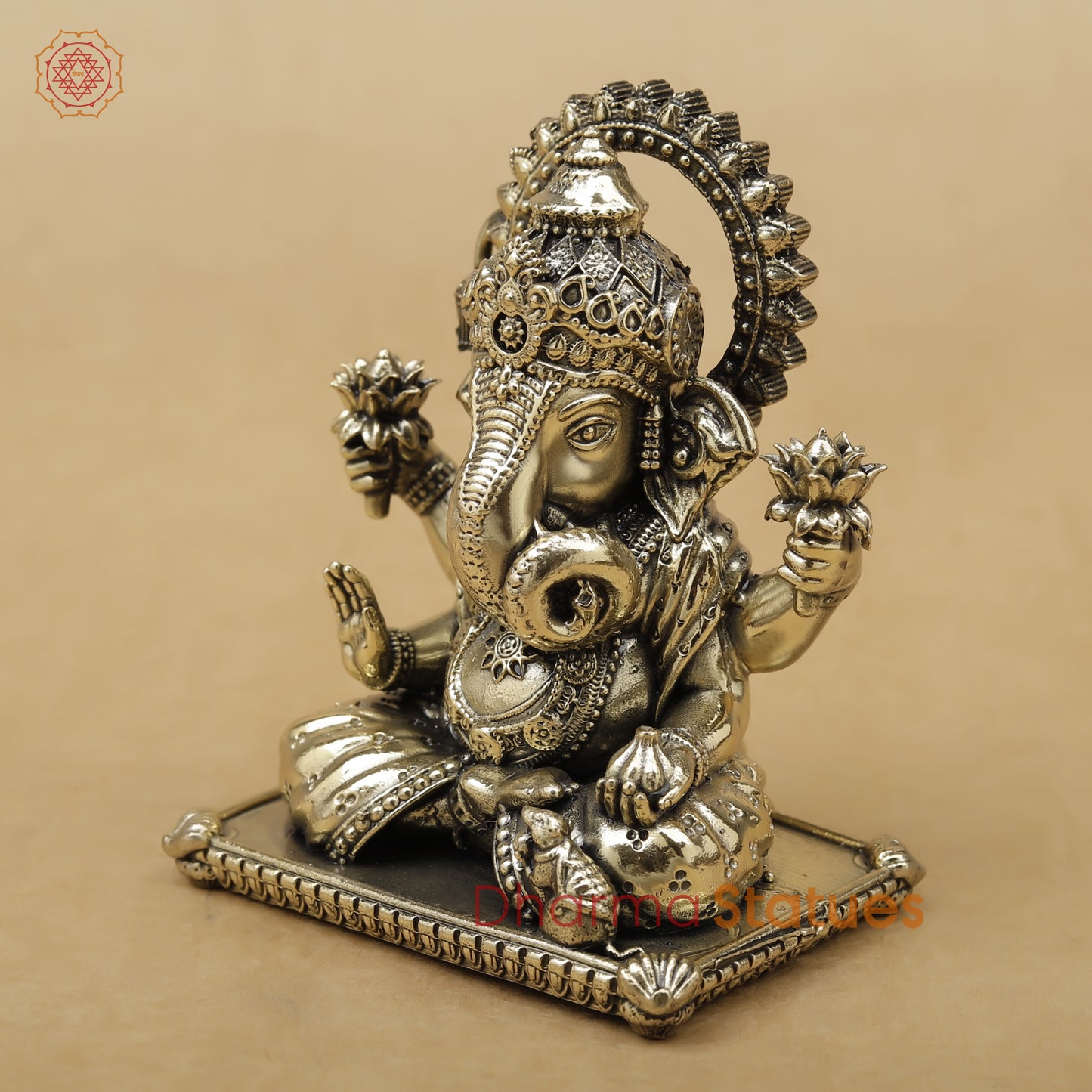 Brass Ganesh Fine, 4"