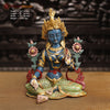 Brass Tara Devi Statue, Spiritual Tara Devi Idol, Multicolor Finish 15.5"