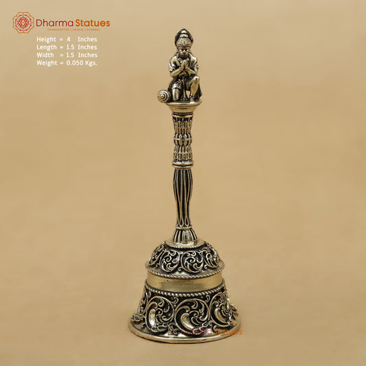 Brass Hanuman Bell Fine, 4"