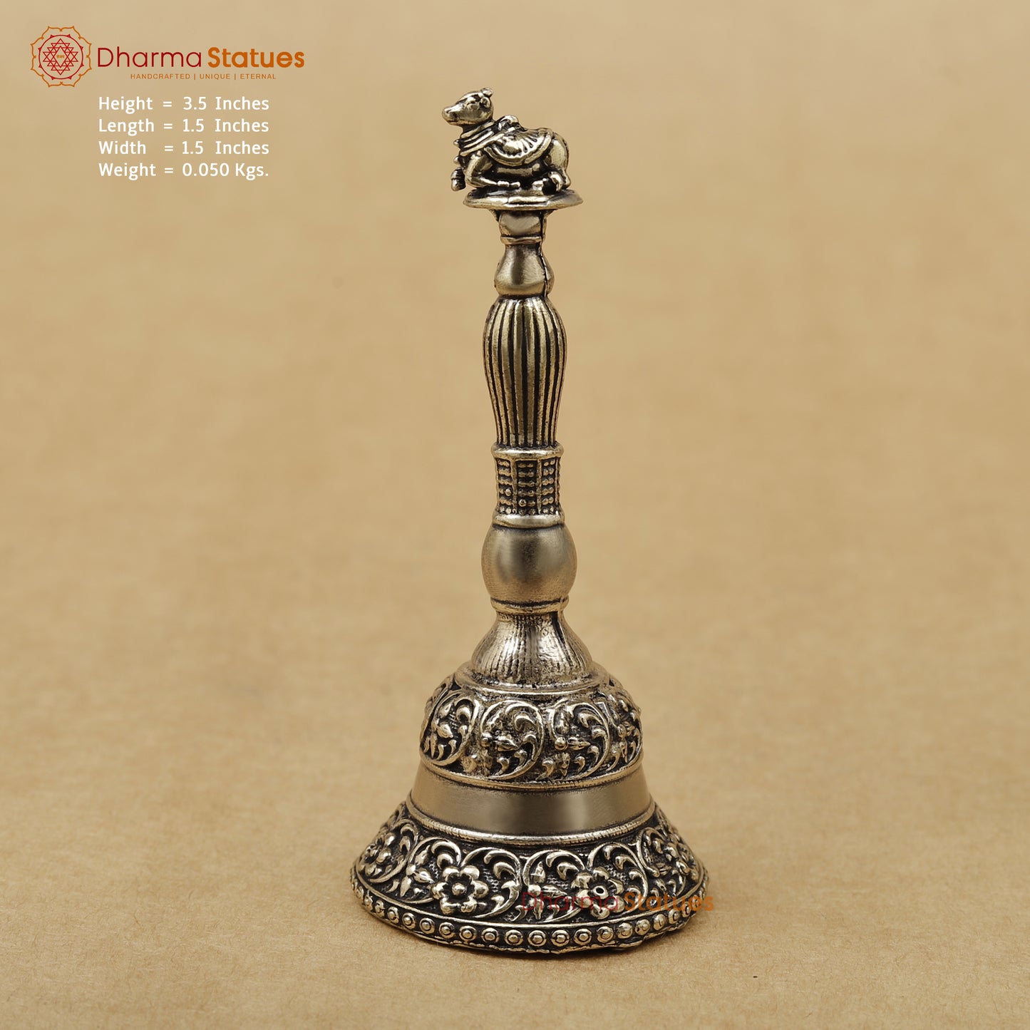 Brass Shankh Ghanti (Bell), 3.5"