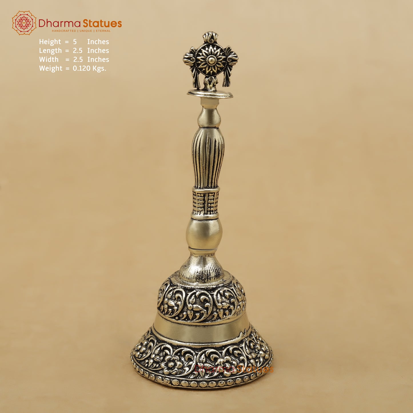 Brass Shankh Ghanti (Bell), 5"