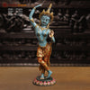 Brass Tara Devi Statue, Handcrafted Tara Devi Standing Posture, Multicolor 20"