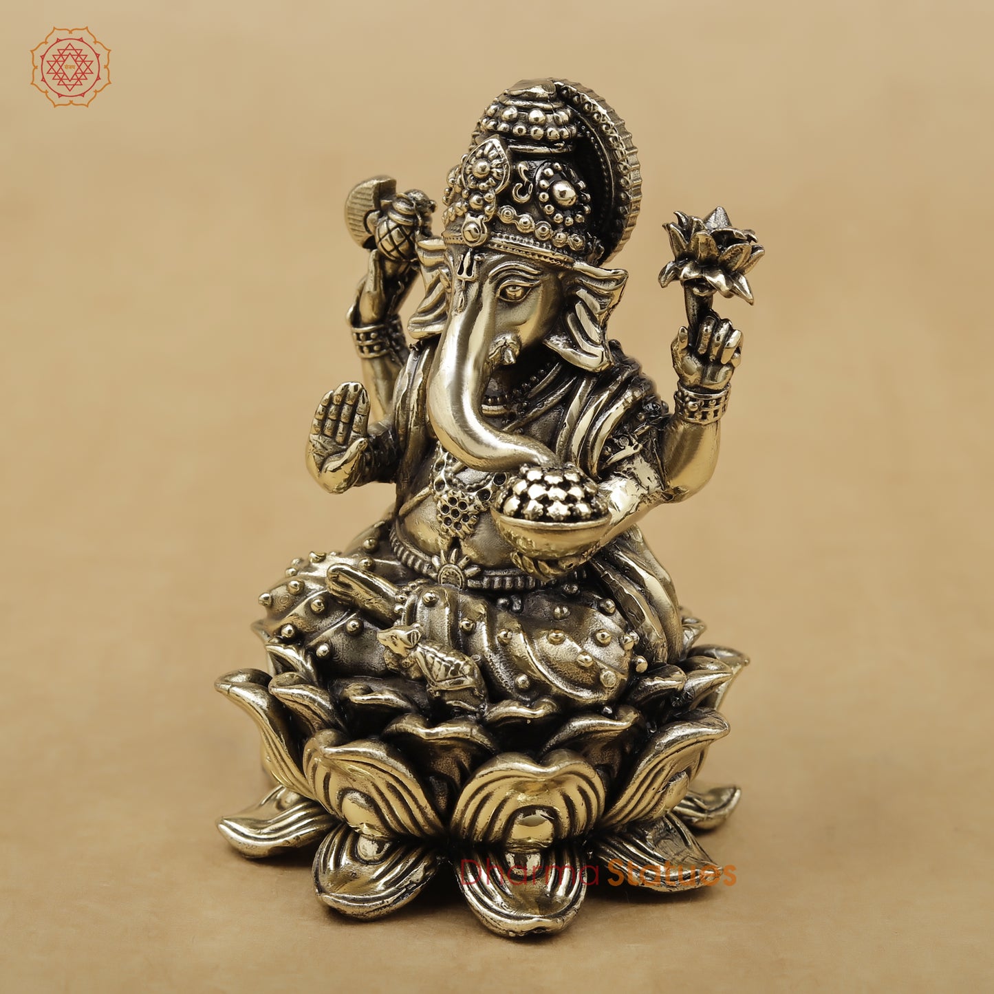 Brass Ganesh Fine, 4"