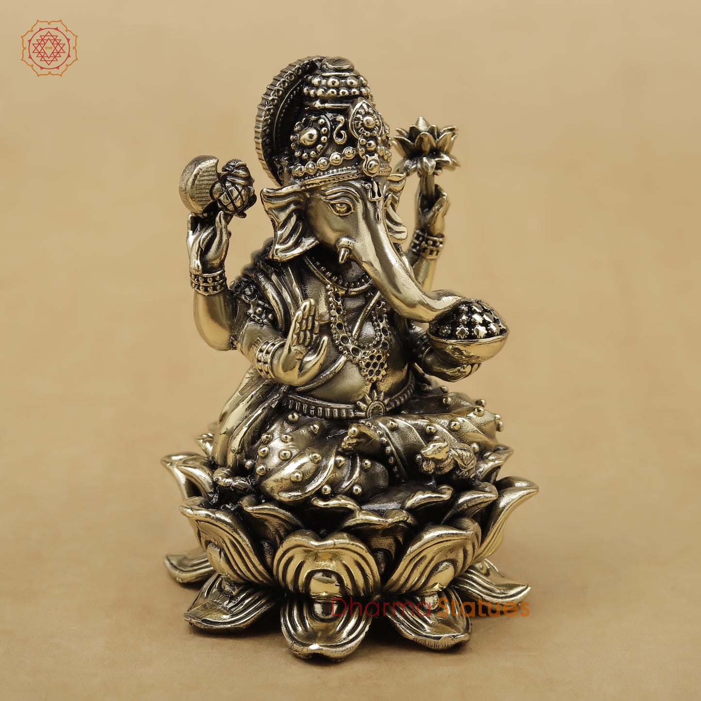 Brass Ganesh Fine, 4"