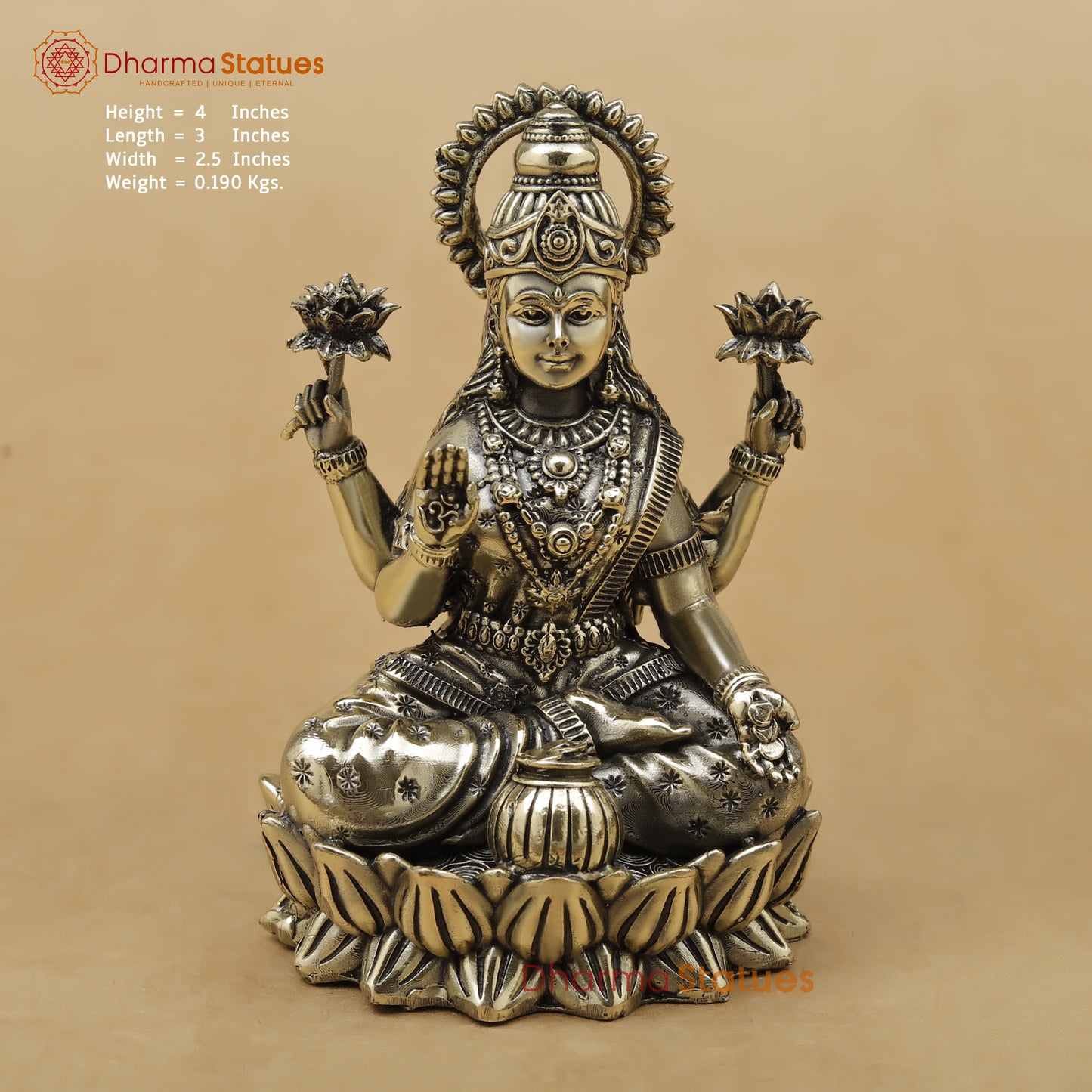Brass Lakshmi Fine, 4"