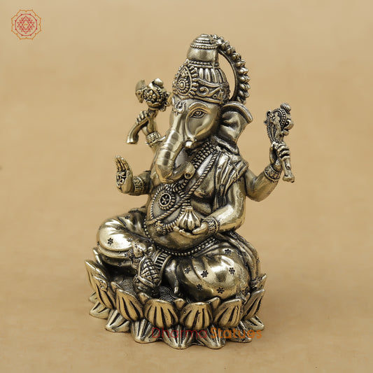 Brass Ganesh Fine, 4"