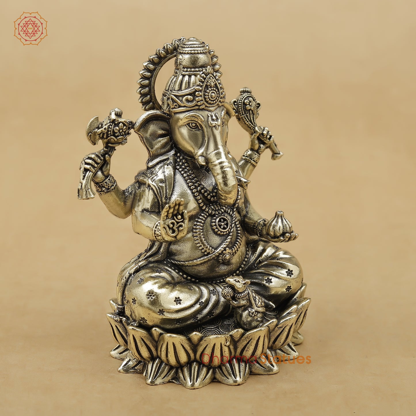 Brass Ganesh Fine, 4"