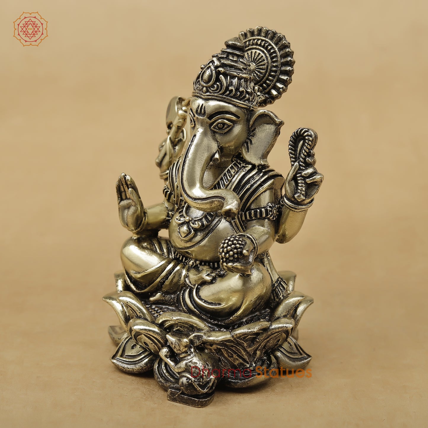 Brass Ganesh Fine, 4"