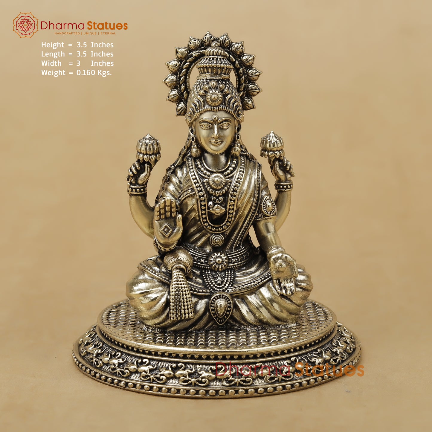 Brass Lakshmi Fine, 3.5"
