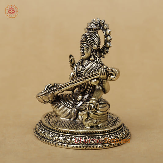 Brass Saraswati Fine, 3"