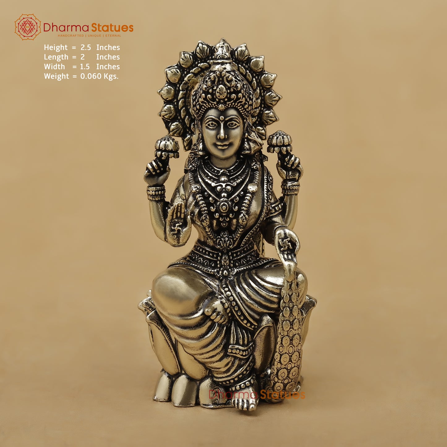 Brass Lakshmi Fine, 2.5"