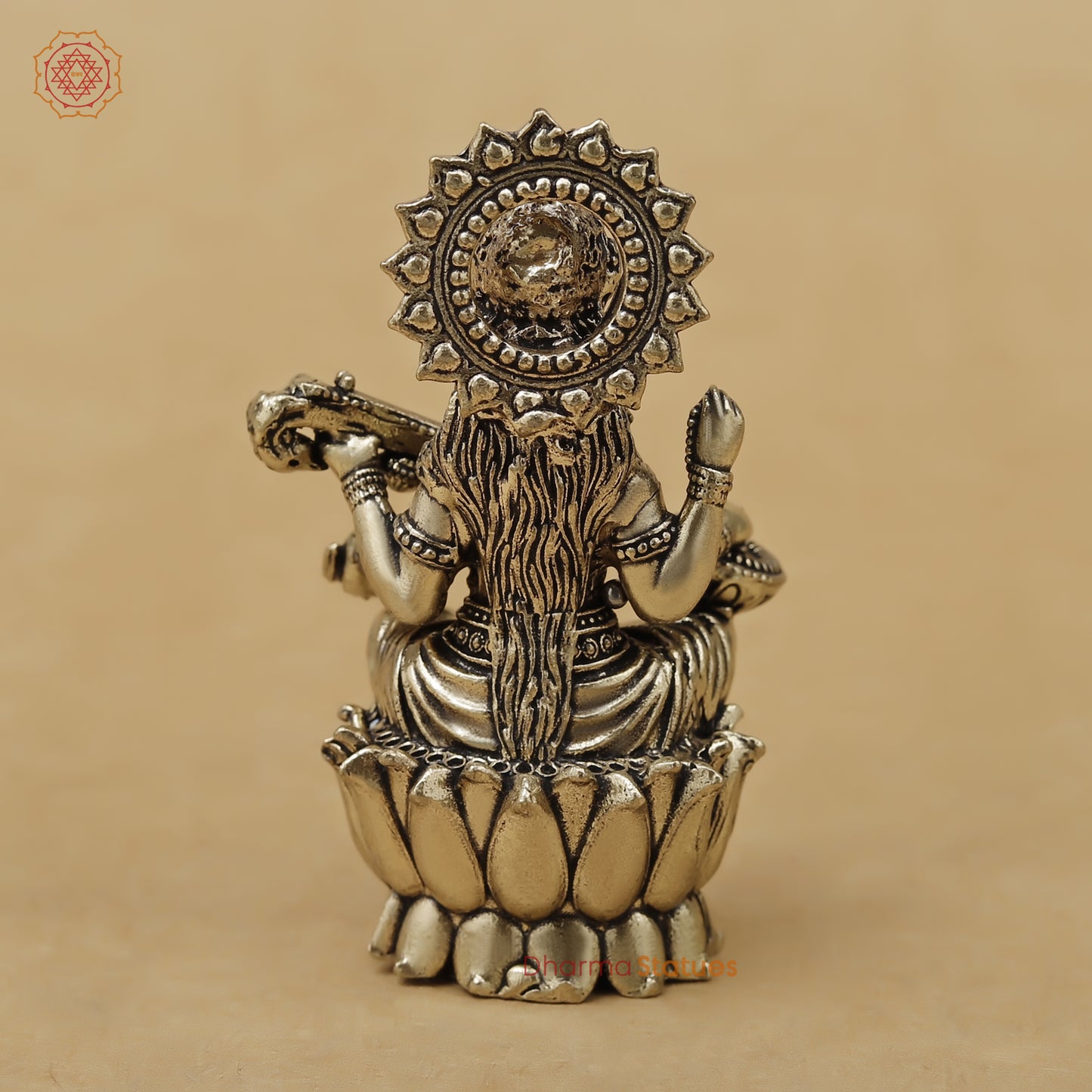 Brass Saraswati Fine, 2.5"