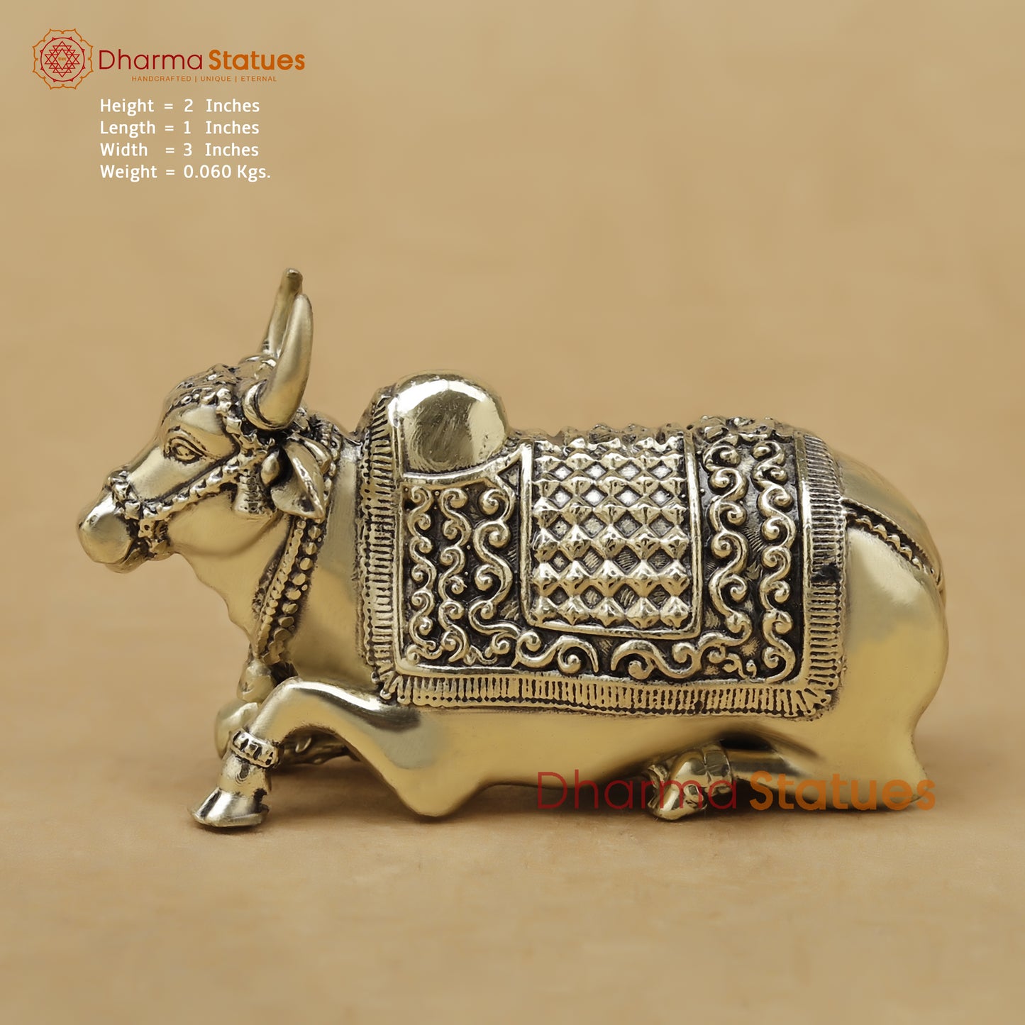 Brass Nandi, 2"