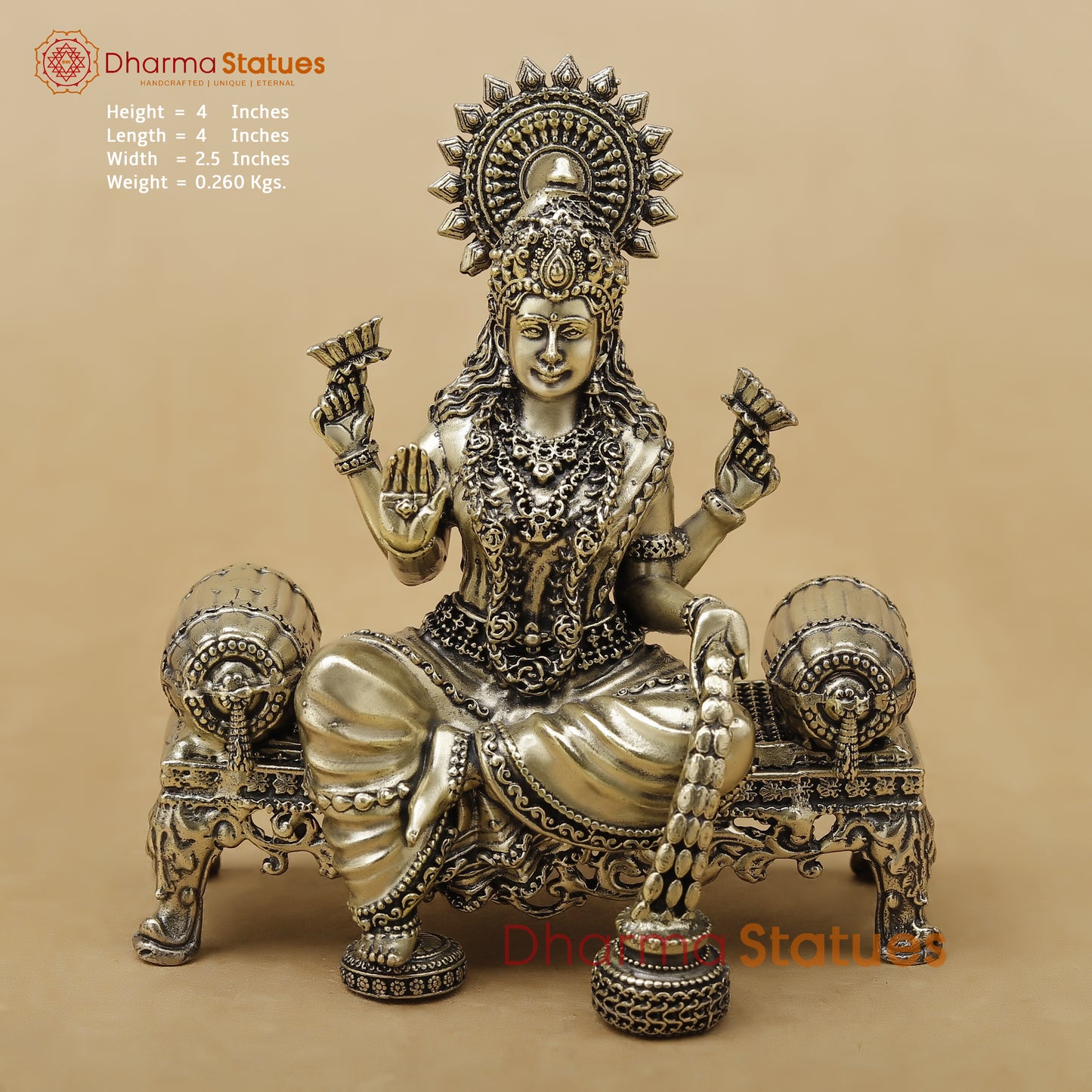 Brass Lakshmi Fine, 4"