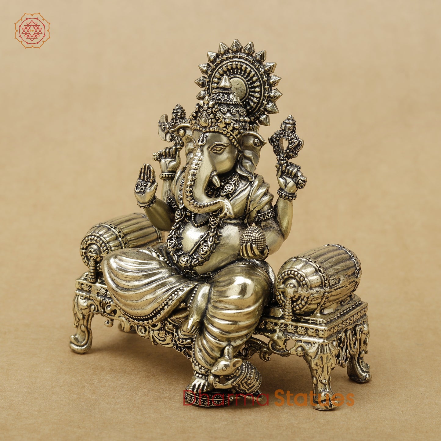 Brass Ganesh Fine, 4"