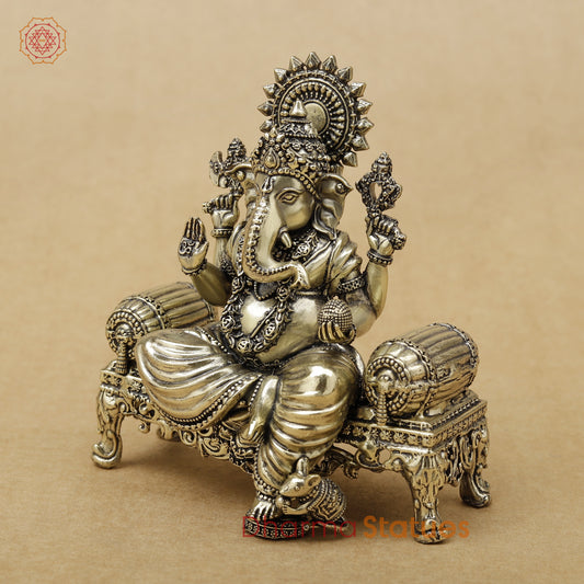 Brass Ganesh Fine, 4"