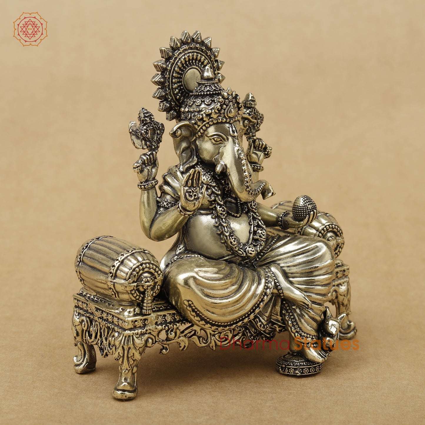 Brass Ganesh Fine, 4"