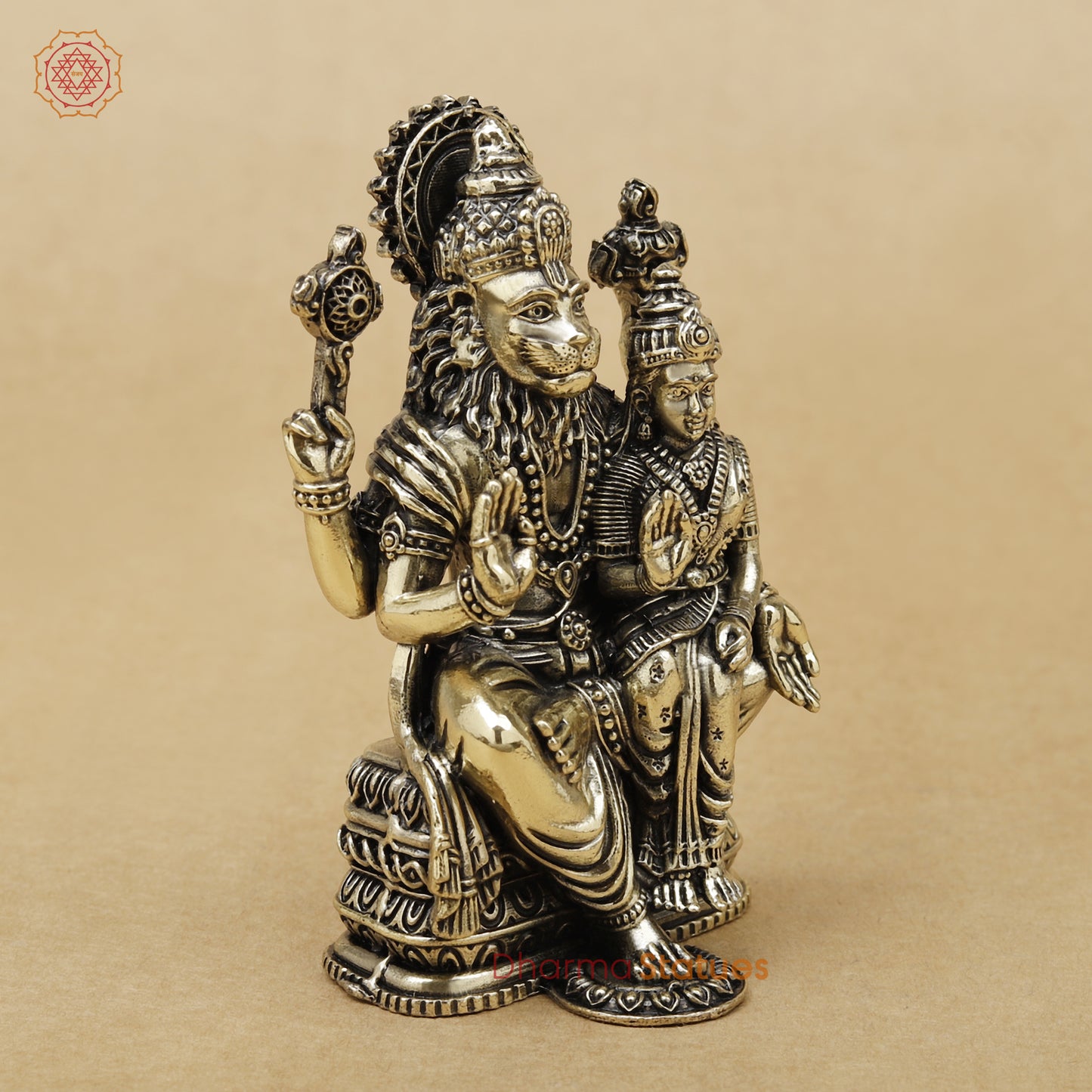 Brass Narsimha Lakshmi Fine, 4"
