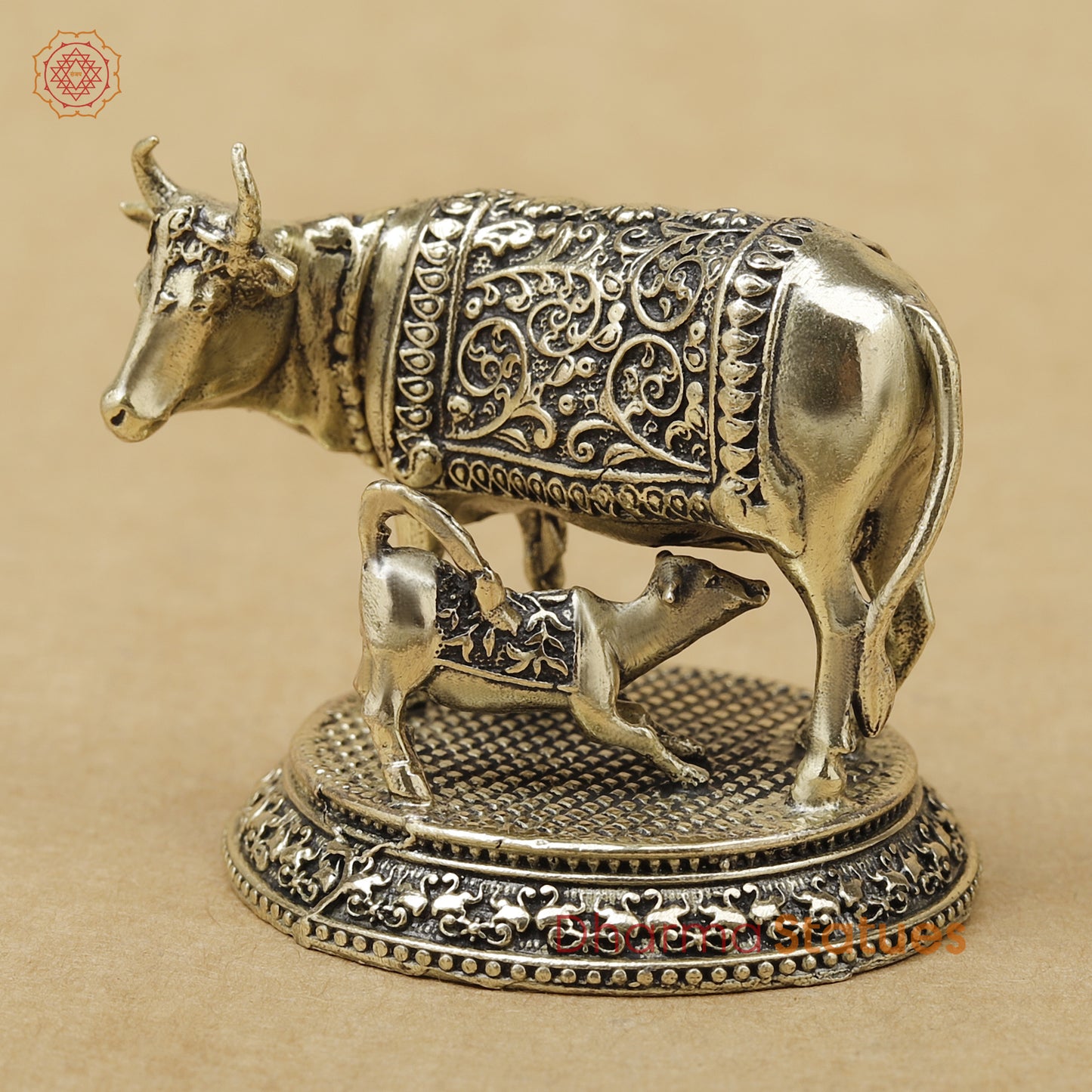 Brass Cow and Calf Fine, 2"