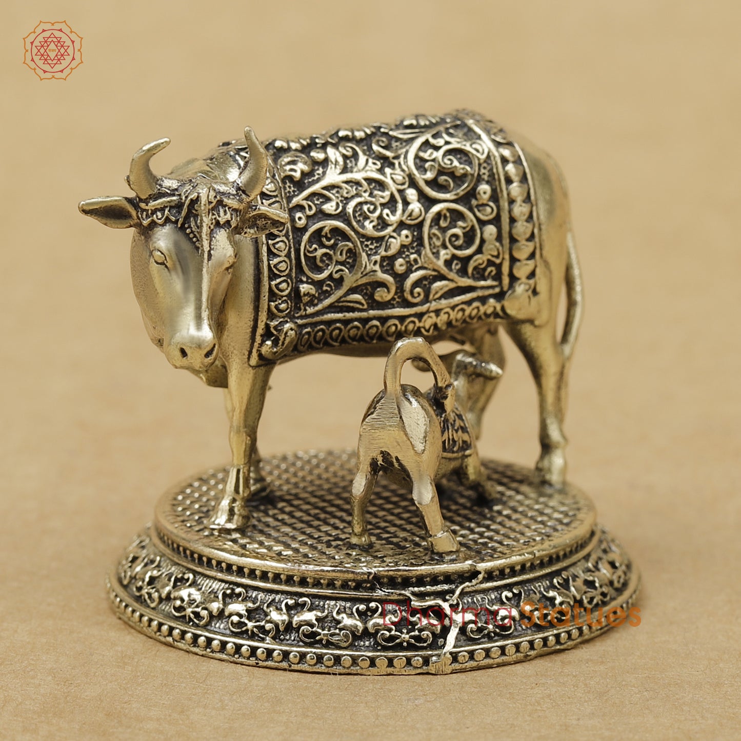 Brass Cow and Calf Fine, 2"