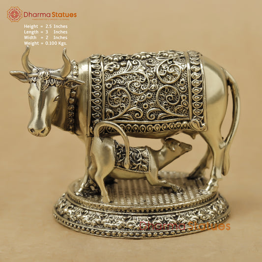 Brass Cow and Calf Fine, 2.5"