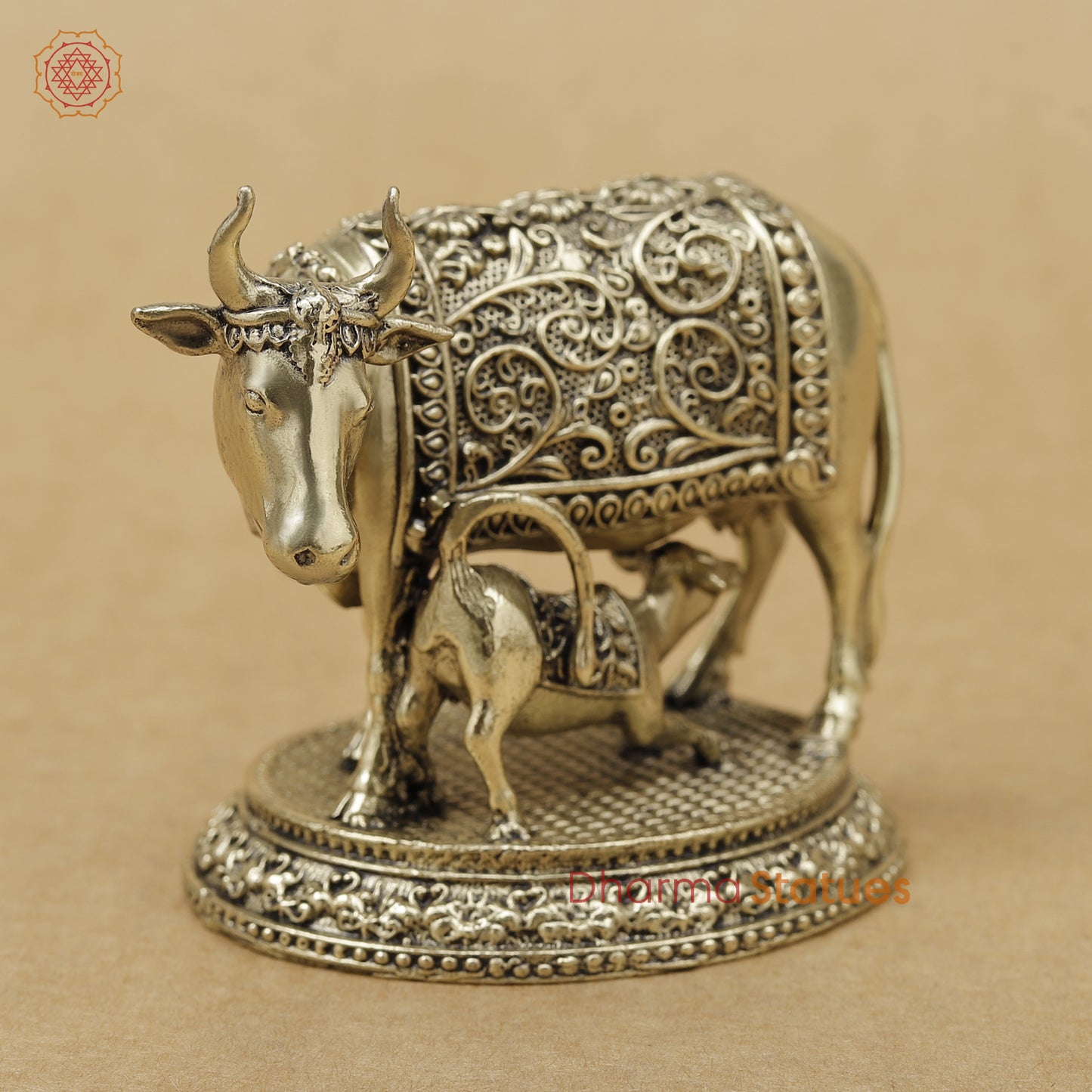 Brass Cow and Calf Fine, 2.5"