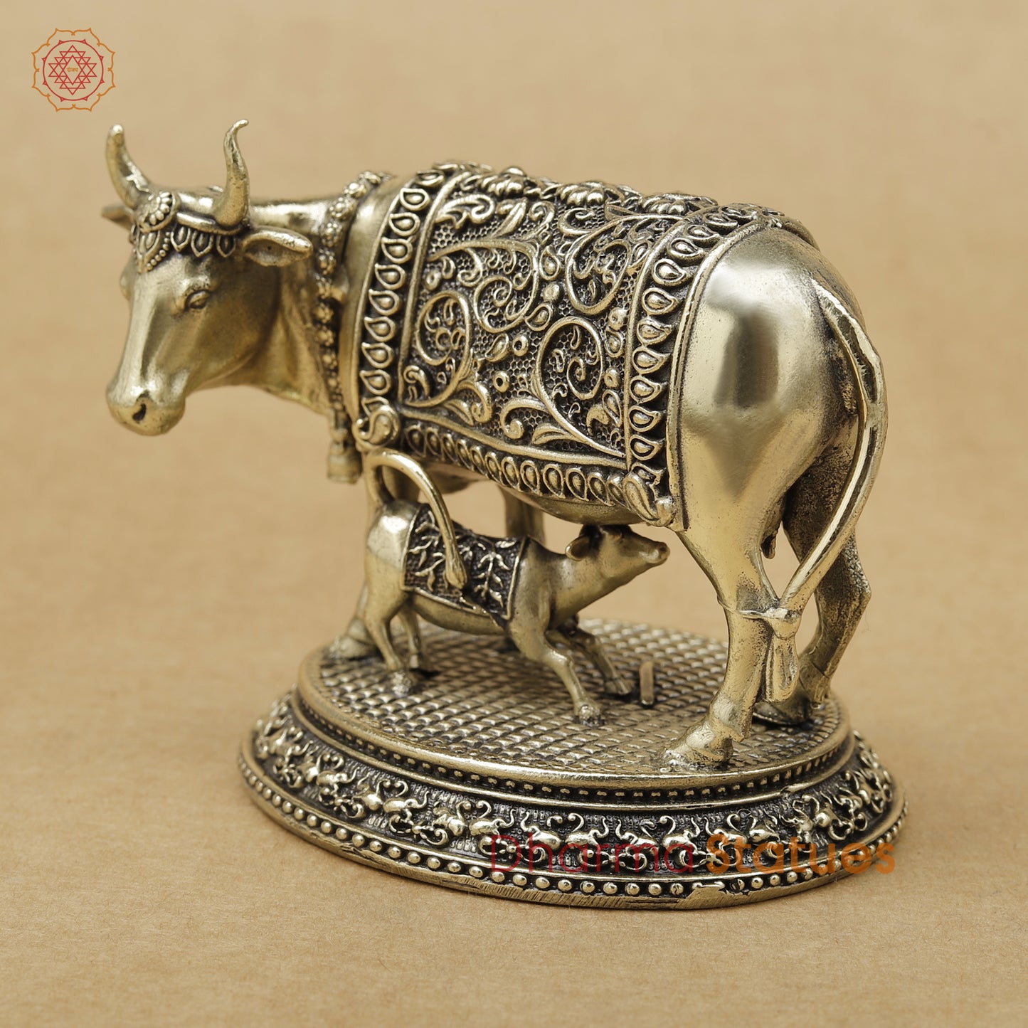 Brass Cow and Calf Fine, 3"