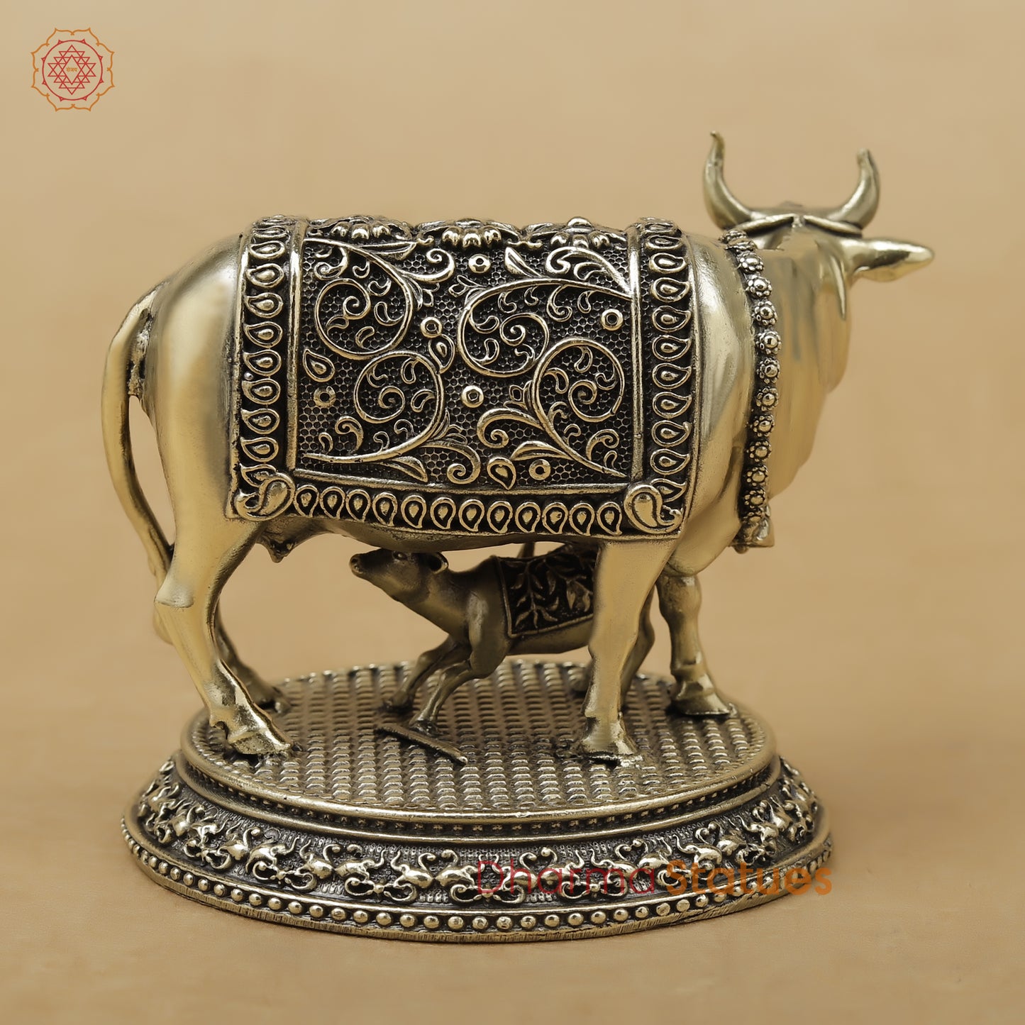 Brass Cow and Calf Fine, 3"