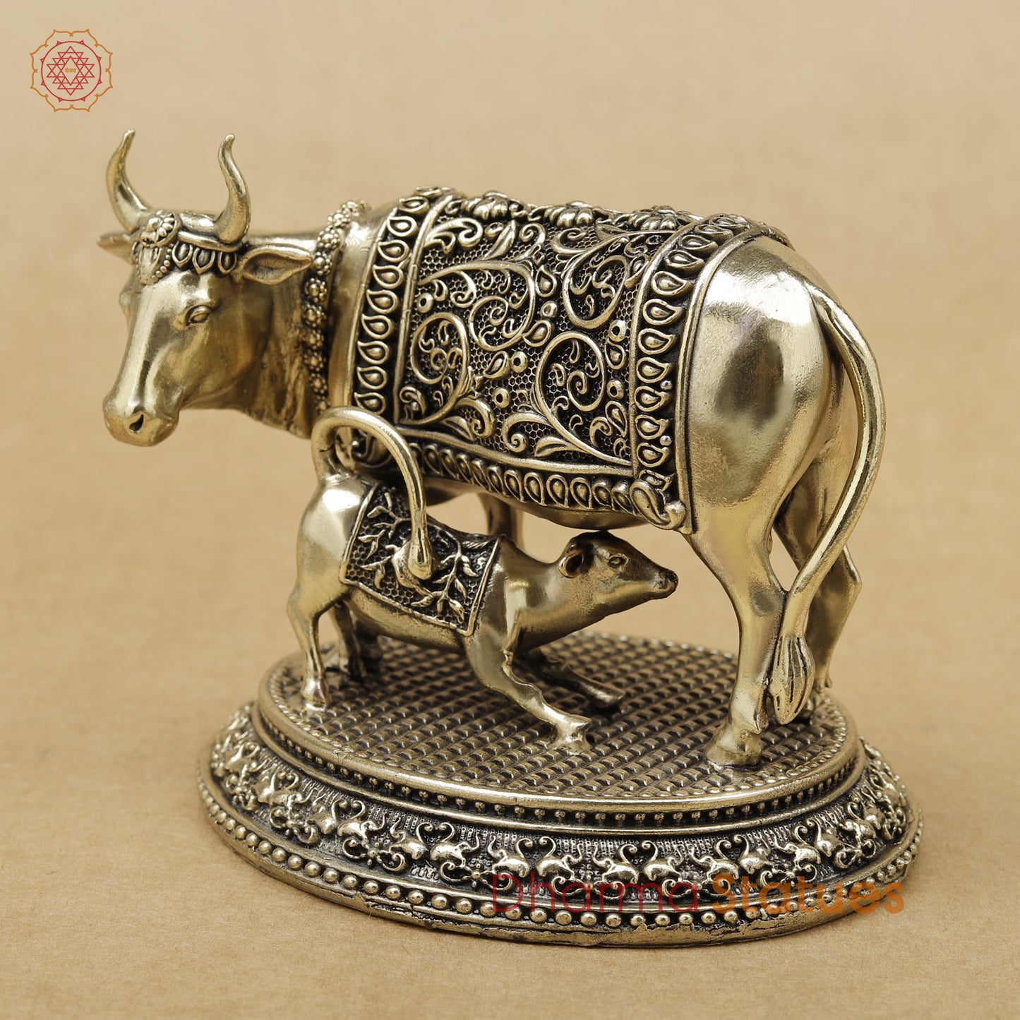 Brass Cow and Calf Fine, 3.5"