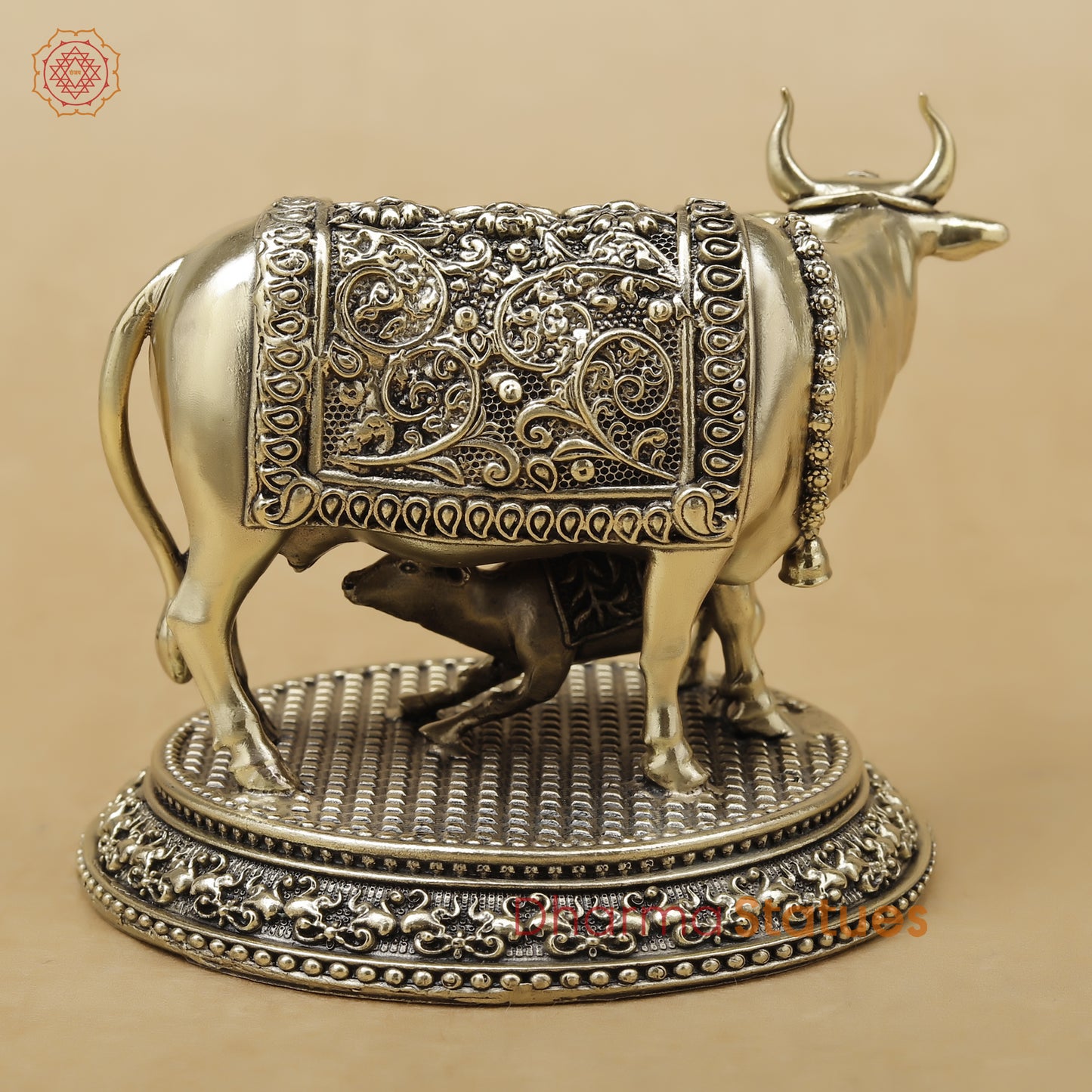 Brass Cow and Calf Fine, 3.5"