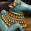 Brass Nandi Idol, The Sacred Blue Bull with Golden Grace,  11"