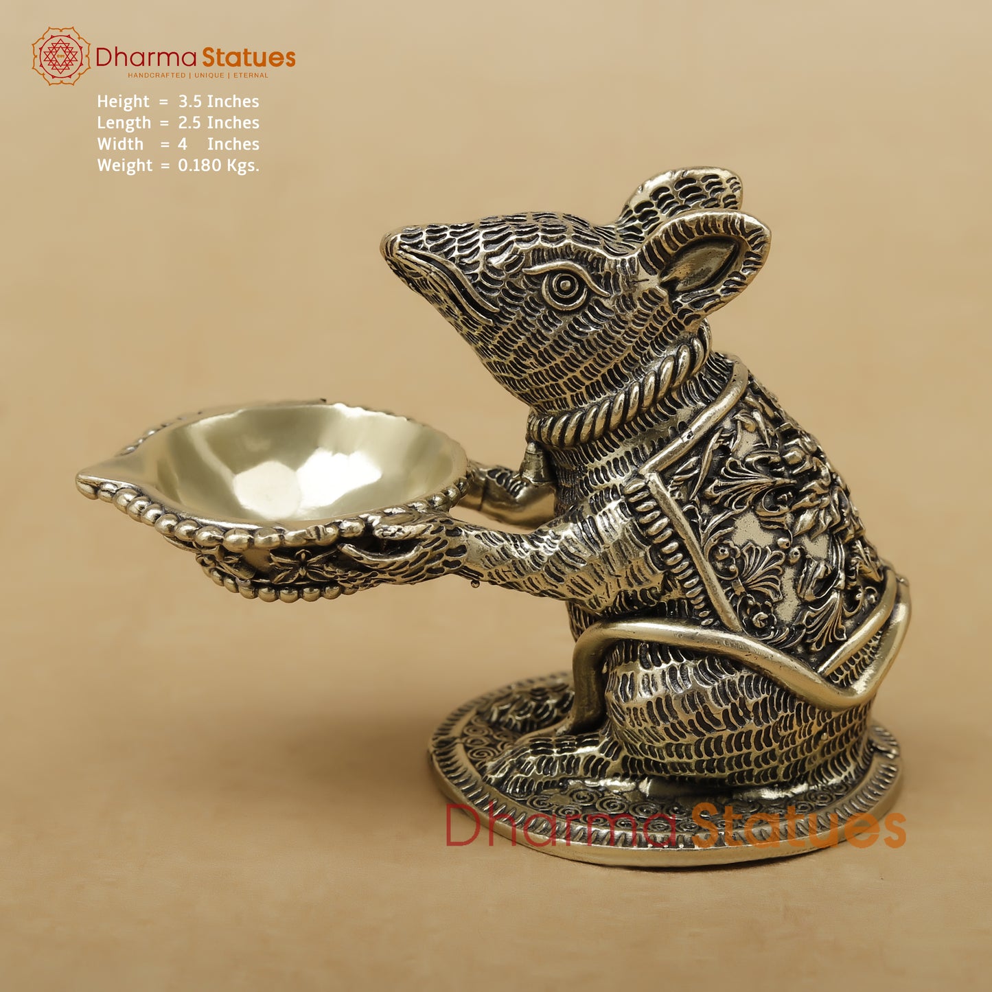 Brass Diya Fine, 3.5"