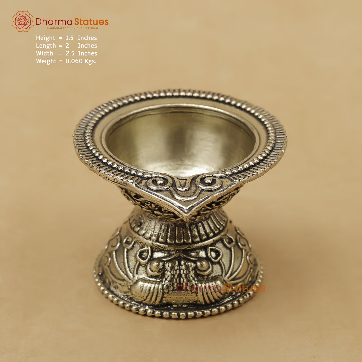 Brass Diya Fine, 1.5"