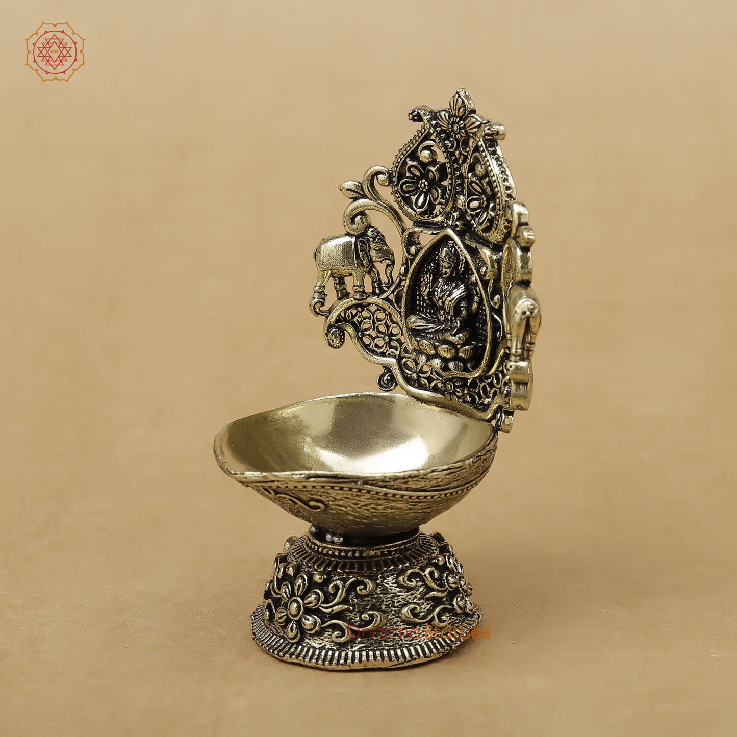 Brass Laxmi Diya Fine, 4"