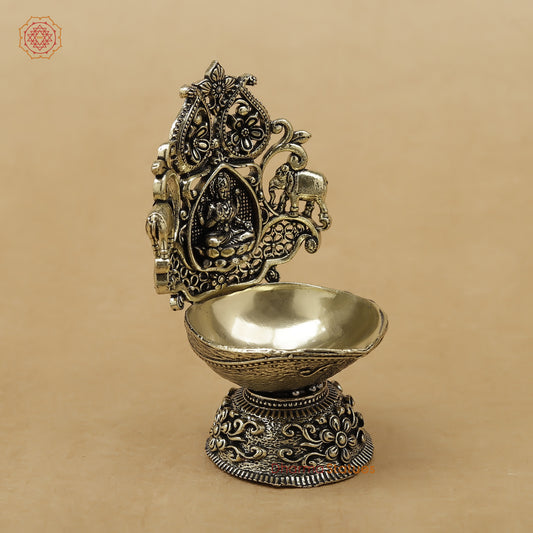 Brass Laxmi Diya Fine, 4"