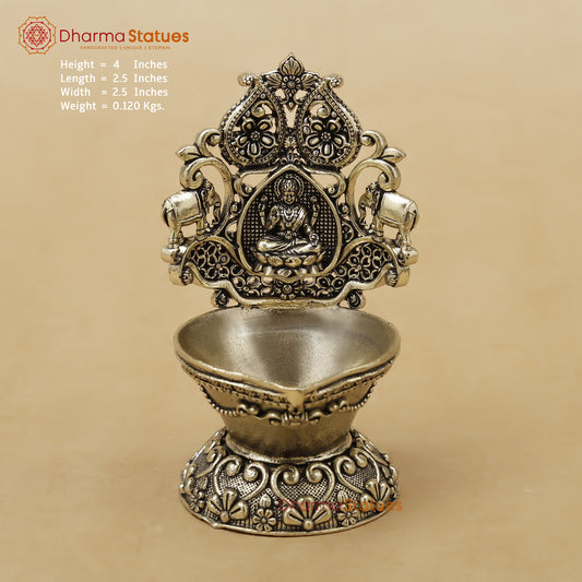 Brass Laxmi Diya Fine, 4"