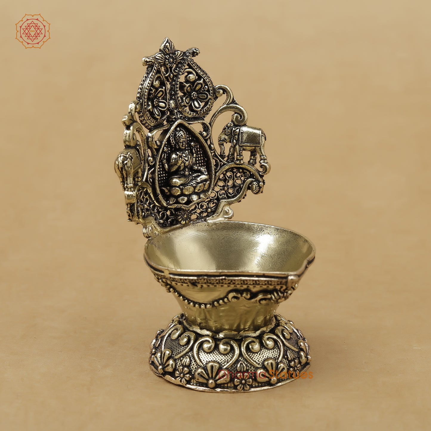Brass Laxmi Diya Fine, 3.5"