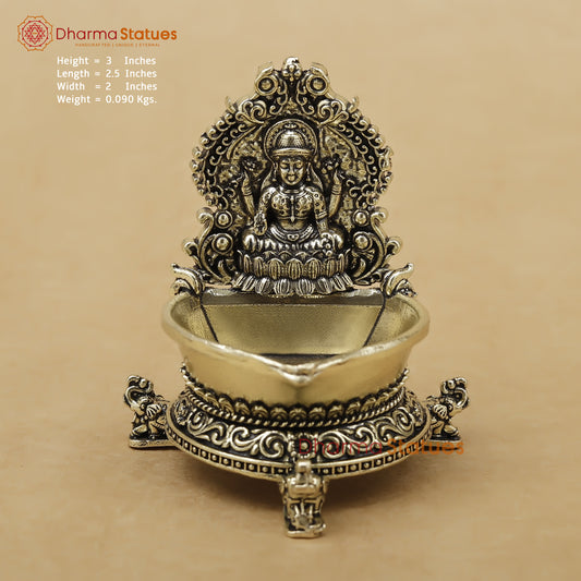 Brass Laxmi Diya Fine, 3"