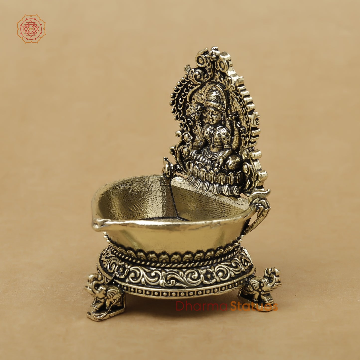 Brass Laxmi Diya Fine, 3"