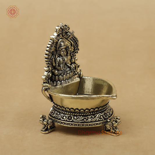 Brass Laxmi Diya Fine, 3"