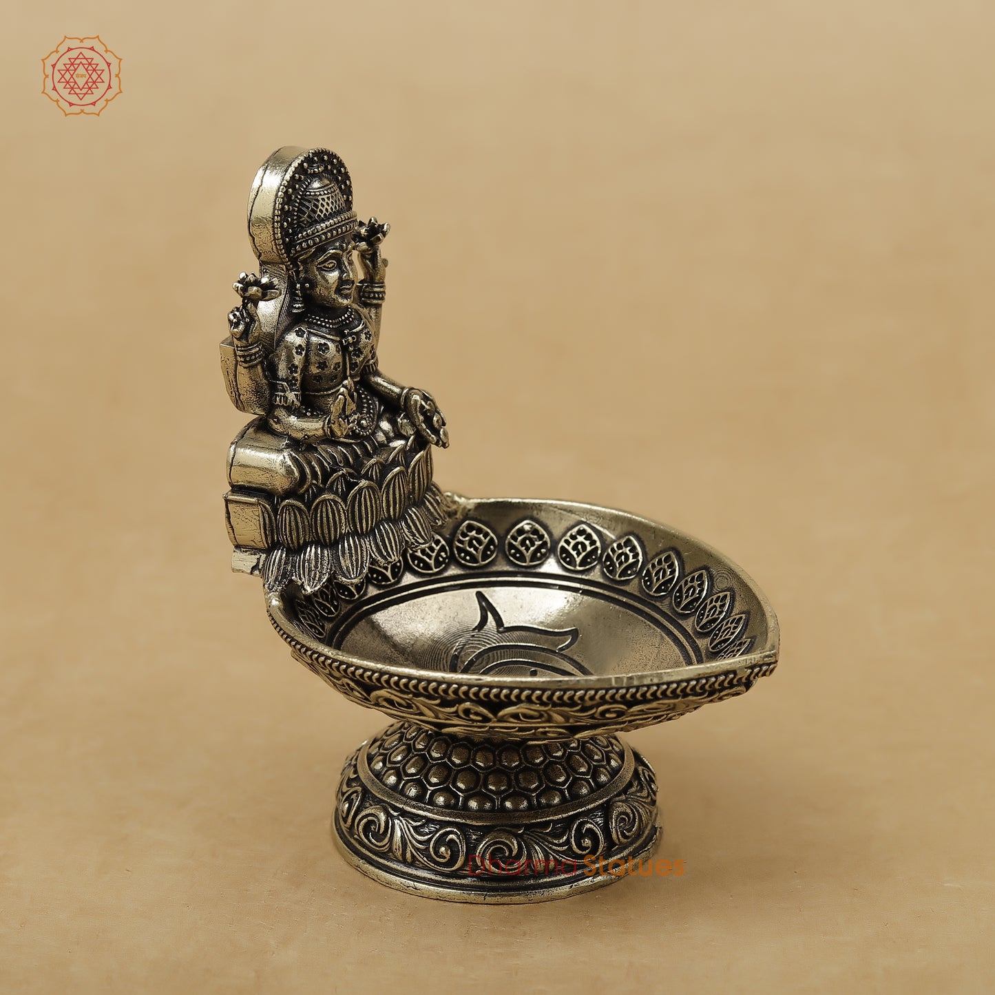 Brass Laxmi Diya Fine, 3.5"