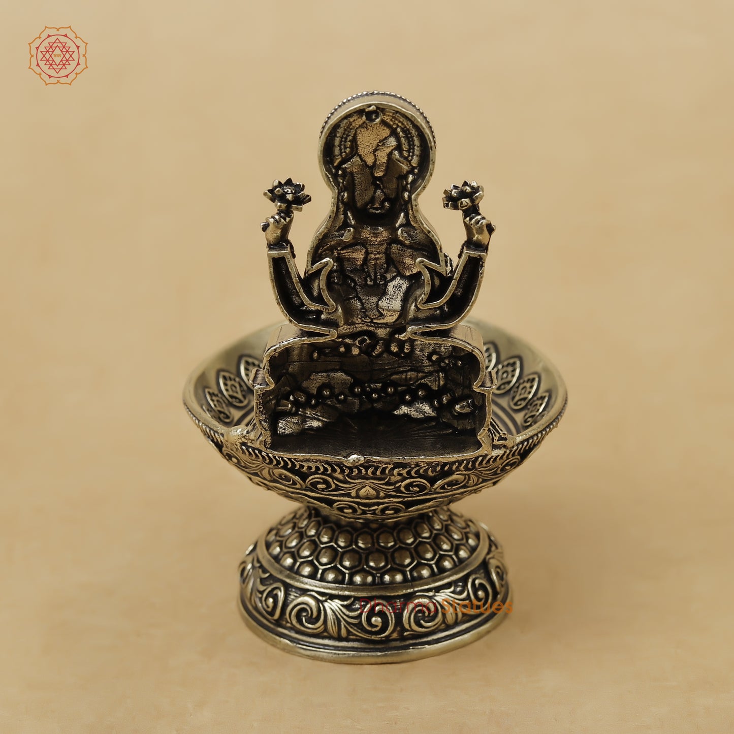 Brass Laxmi Diya Fine, 3.5"